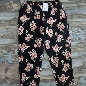 New Nwt Lularoe Lena Pants Xl 1x Floral